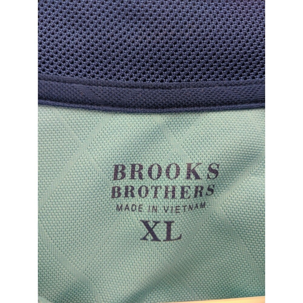 Brooks Brothers Two Tone Blue Performance Polo Mens XL Short Sleeve Breathable - Picture 8 of 12